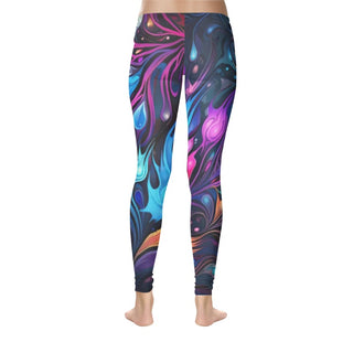 Night Trip | Women's Temp Control Cotton Leggings | Cameron Gray