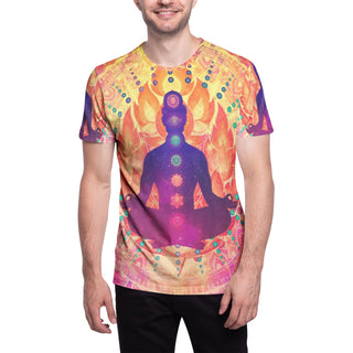 Cameron Gray | Sunrise Zen Meditation | Men's All-Over Print Crew Neck T-shirts