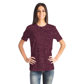Waves and Spirals - Red | Unisex T-Shirt | Mandalazed
