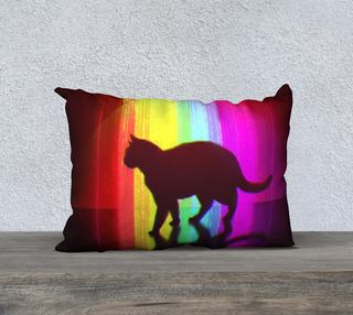 Psy Kitty 20" x 14" Pillow Case | Phazed