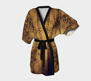 Mystical Aum Chakra Mandala - Gold | Kimono Robe | Mandalazed