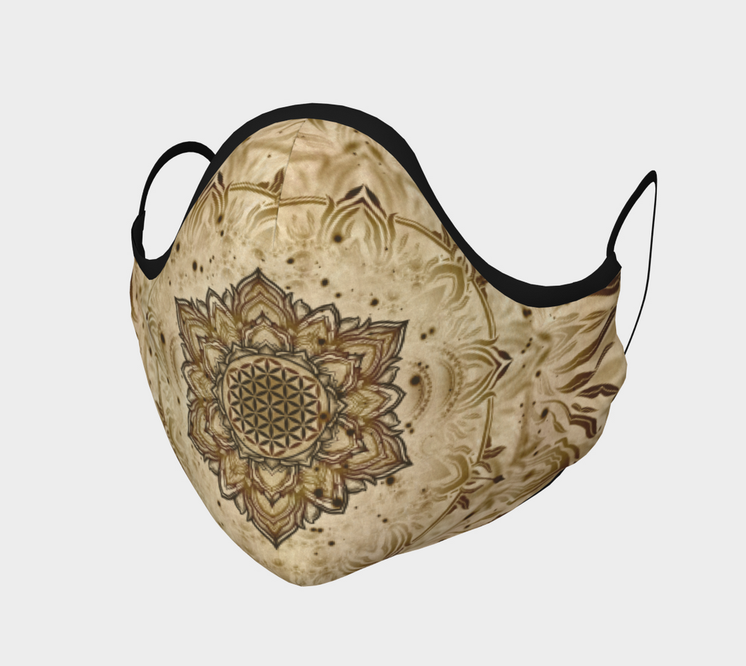 Aligned Flower - Ancient | Face Mask | Yantrart Design