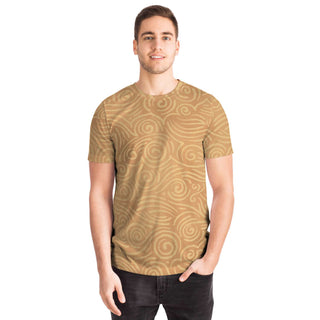 Waves and Spirals - Ocher | CUnisex T-Shirt | Mandalazed