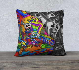 WILD TOWN 22" x 22" PILLOW CASE | SALVIA DROID