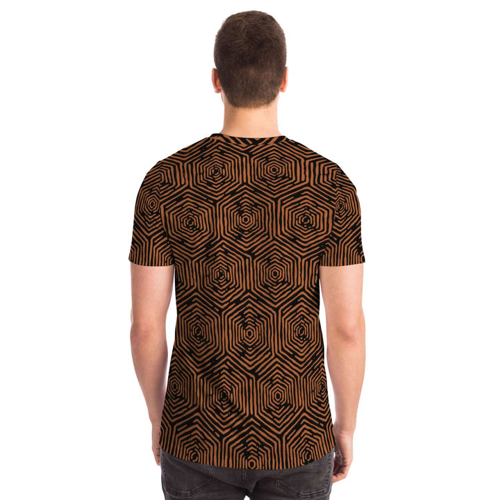 Hexagon Doodle - Orange | Unisex T-Shirt | Mandalazed