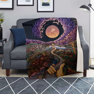 The Girl with the Paper Kite | Microfleece Blanket | James Fletcher