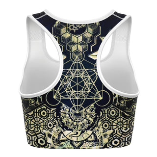 Geometric Gold | Sports Bra | Mil Et Une