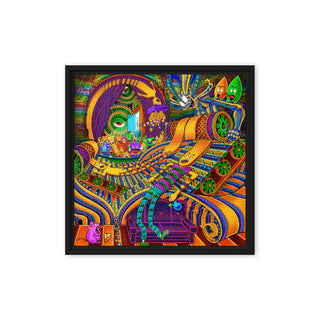 CONDUCTOR OF CONSCIOUSNESS Framed canvas | Salvia Droid