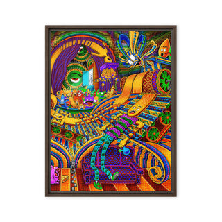 CONDUCTOR OF CONSCIOUSNESS Framed canvas | Salvia Droid