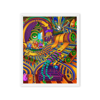 CONDUCTOR OF CONSCIOUSNESS Framed canvas | Salvia Droid