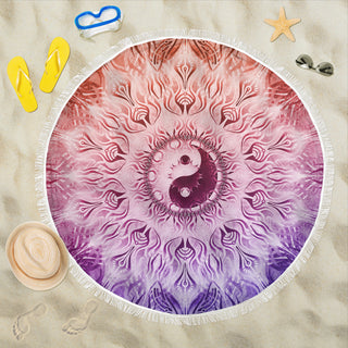Rainbow Yin & Yang Mandala | Beach Blanket | Mandalazed