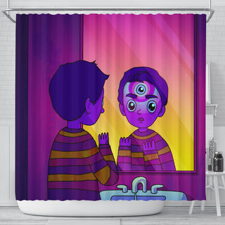 CRYPTO PSYCHEDELIC BOY SHOWER CURTAIN | PHAZED