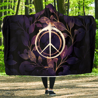 Peace with Leaves | Hooded Blanket | Mandalazed
