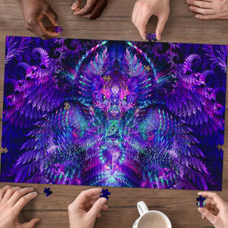 Neon Celestial Magus | Wooden Jigsaw Puzzle | James Fletcher