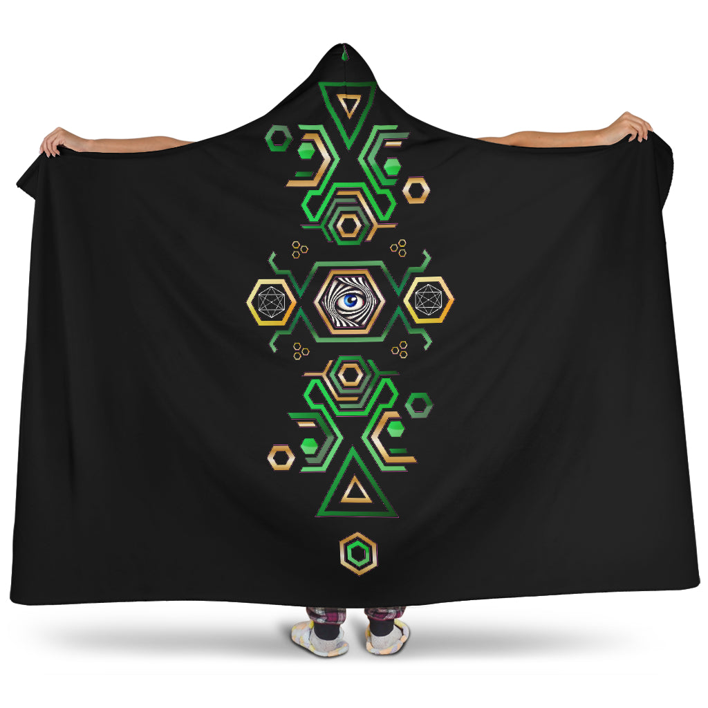 5thEye || Hooded Blanket by Cosmic Shiva