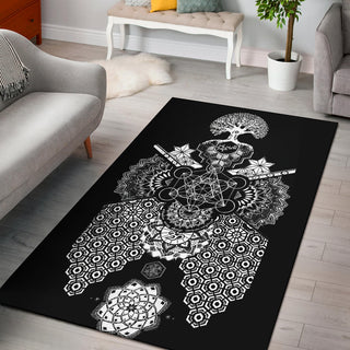 GEOMETRIC BLACK RUG | MIL ET UNE