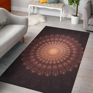 Peacock Feather Mandala - Earth | Rug | Mandalazed
