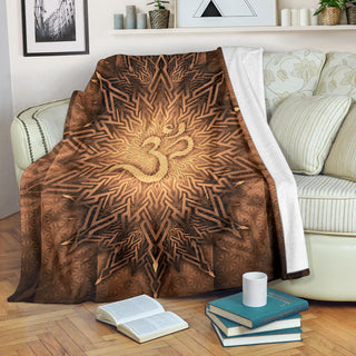Mystical Aum Chakra Mandala - Earth | Blanket | Mandalazed