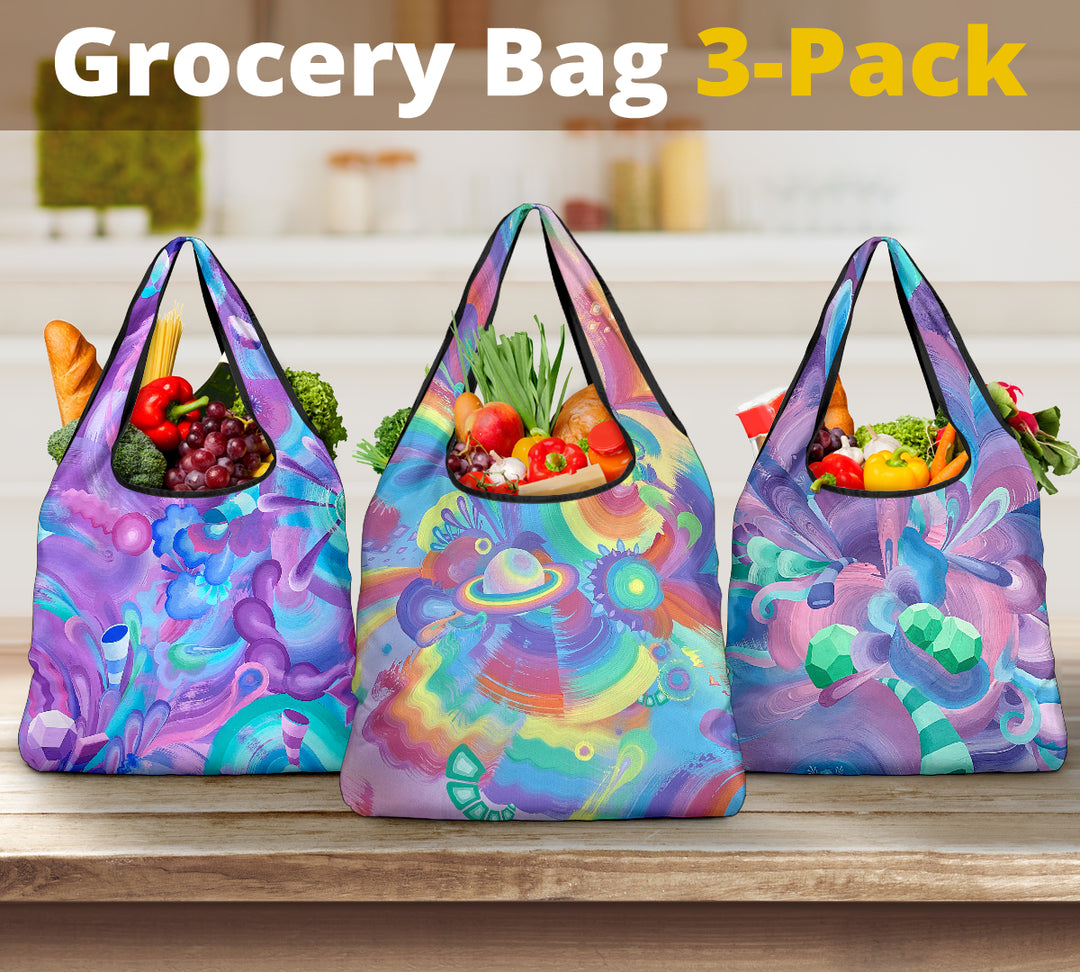 Live Painting Grocery Bag 3-Pack | Dylan Thomas Brooks