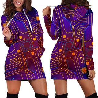 Psy Circuit 2 | Women's Hoodie Dress | Magusz