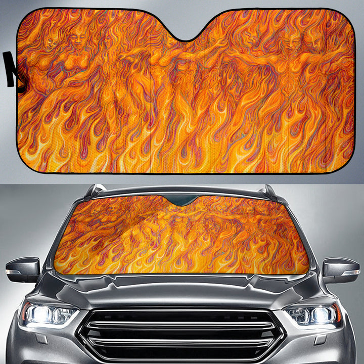 Flames of Passion Auto Sun Shade by Mark Henson