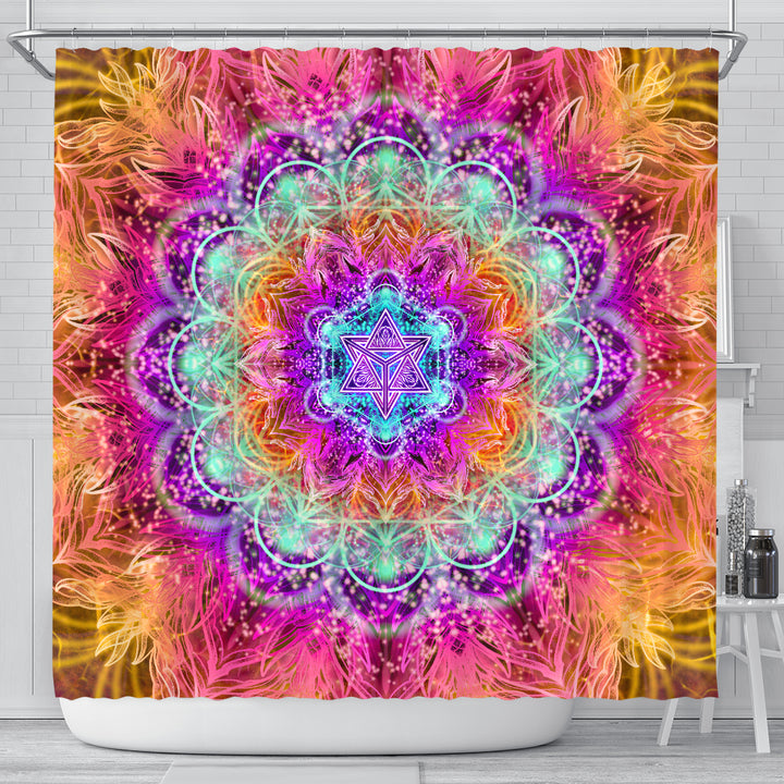 Psychedelic Path Shower Curtain | Yantrart