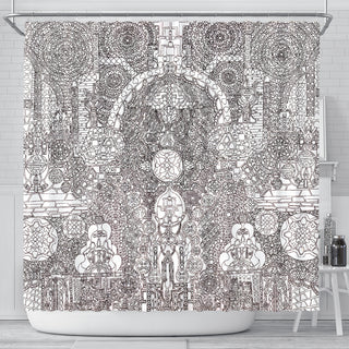THE GATE SHOWER CURTAIN | LACHLAN WARDLAW