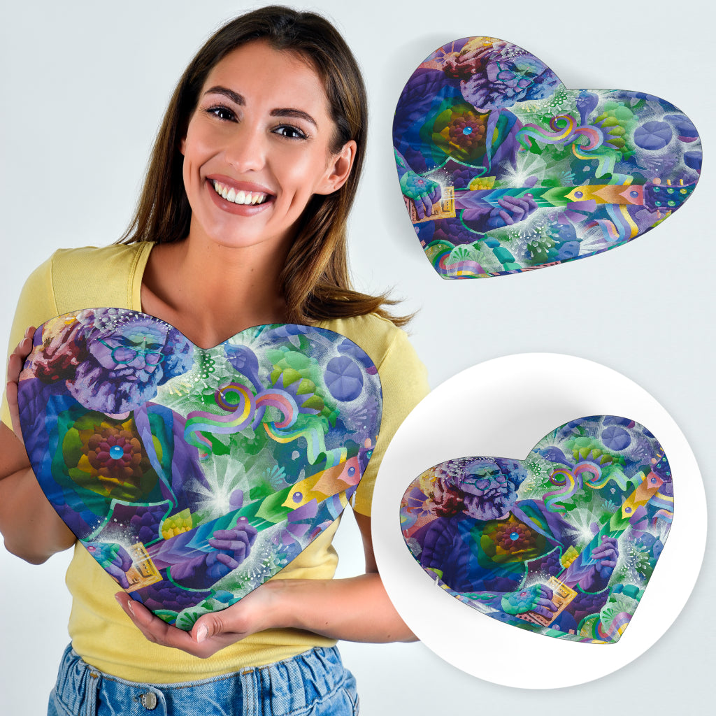 Captain Trips Heart Shaped Pillow | Dylan Thomas Brooks