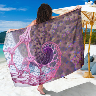 Fractually - Pink Spiral Sarong