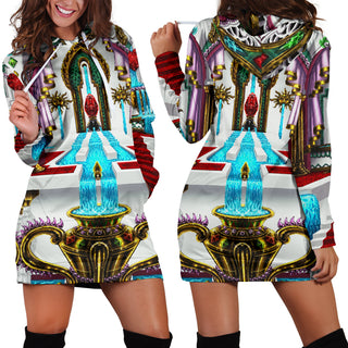 GANESHA WOMENS HOODIE DRESS | SALVIA DROID