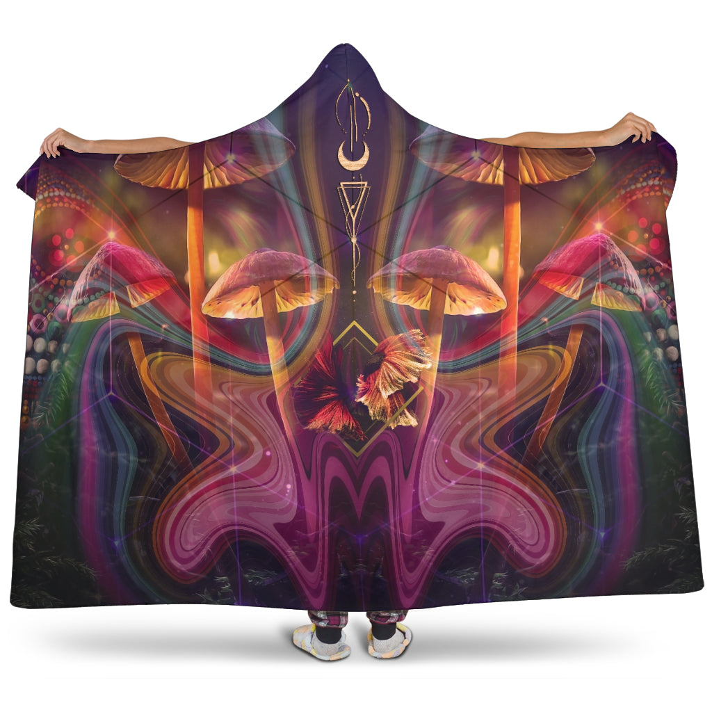 Kinoko | Hooded Blanket by Cosmic Shiva