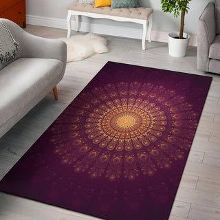 Peacock Feather Mandala - Moon | Rug | Mandalazed
