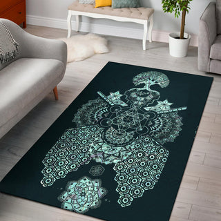 GEOMETRIC turquoise RUG | MIL ET UNE