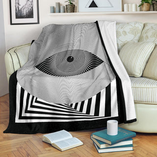 The Great Eye of Hypnos (Optical Art) | Microfleece Blanket | Makroverset