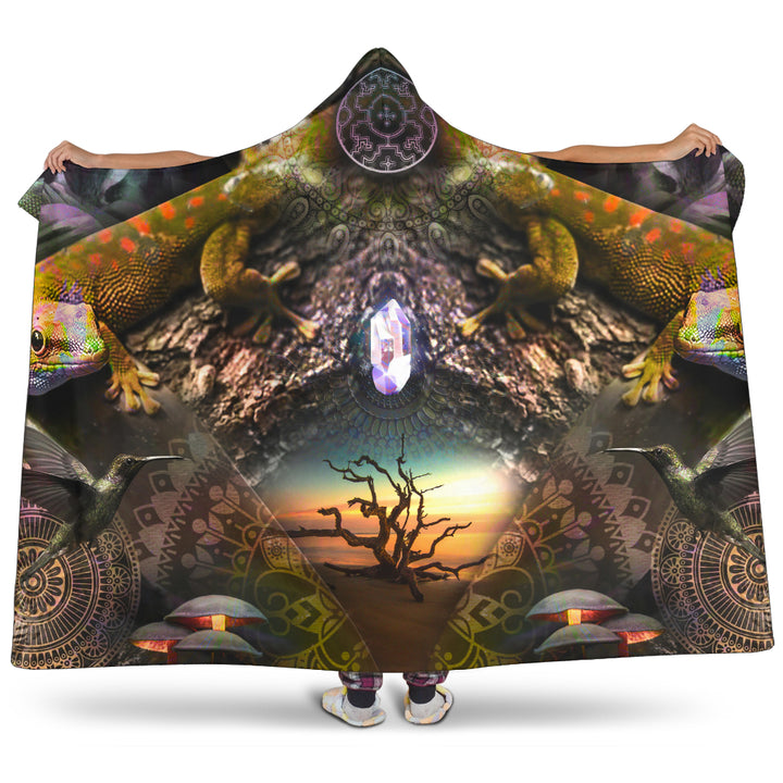 CrystalHealing || Hooded Blanket by Cosmic Shiva