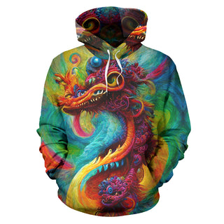 New Years Dragon Bouquet HOODIE | Michael Garfield
