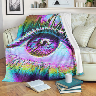 Glitch-Eye | Microfleece Blanket | Makroverset