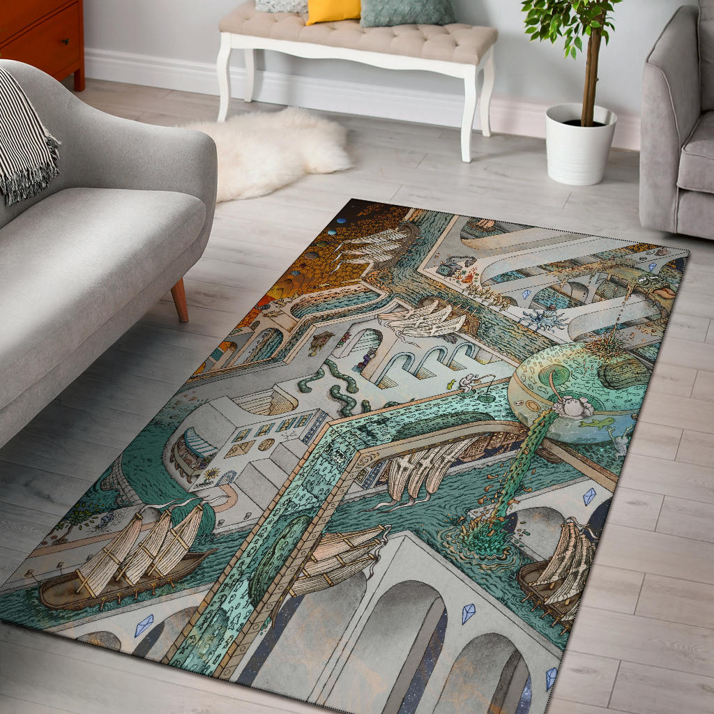 Fishing for Escher Rug | James Fletcher – ACIDMATH STORE