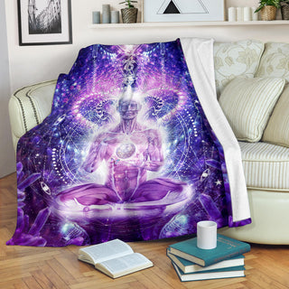 Balanced Self | Premium Microfleece Blanket | Cameron Gray