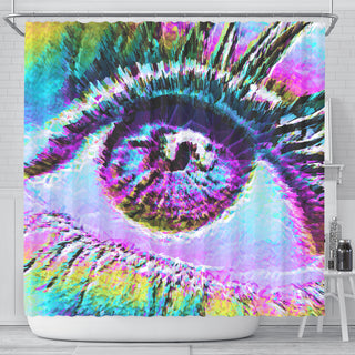 Glitch-Eye | Shower Curtain | Makroverset
