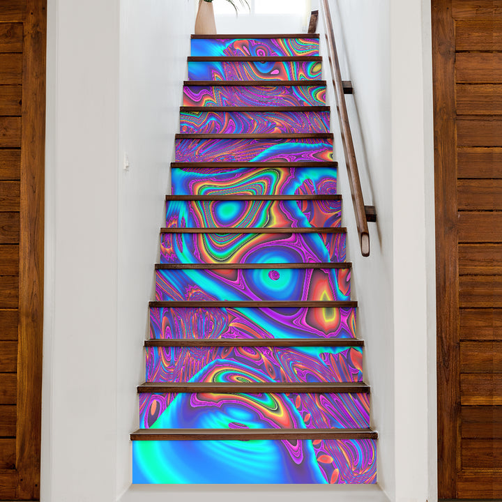Psychedelic Love | Stair Stickers | Hubert Solczynski