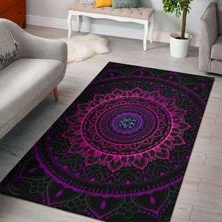 Cameron Gray | Neon Mandala | Floor Rug