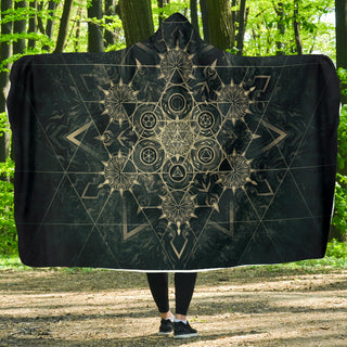 Elements of Sacred Geometry - Mystical | Hooded Blanket | Mandalazed