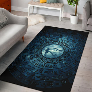 Eye of Horus Mandala - Blue | Rug | Mandalazed