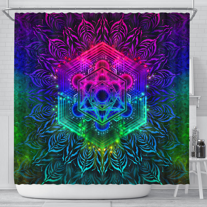 Metatronic Shower Curtain | Yantrart