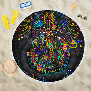 BLOOM ORANGE Beach Blanket | TAS Visuals