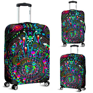 BLOOM CYAN LUGGAGE COVER | TAS VISUALS