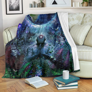 Gratitude For The Earth And Sky | Premium Microfleece Blanket | Cameron Gray