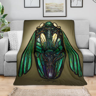 Steampunk Cicada Blanket | Michael Garfield
