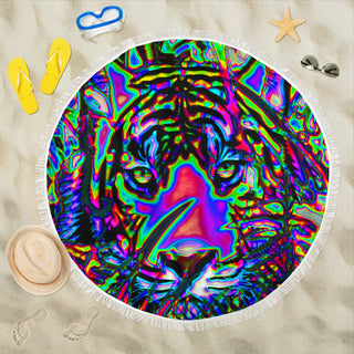 PSYCHEDELIC TIGER | BEACH BLANKET | IMRAN